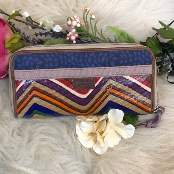 Fossil coated canvas wallet - Picture 1 of 8